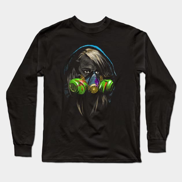 Graffiti girl Long Sleeve T-Shirt by sibosssr